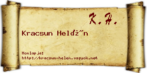 Kracsun Helén névjegykártya