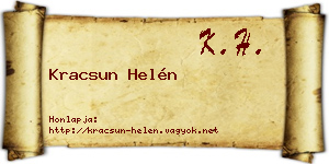 Kracsun Helén névjegykártya